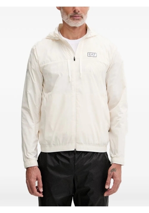 Ea7 Emporio Armani grid-pattern track pants - Neutrals