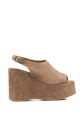 curiositè suede platform sandals - Neutrals