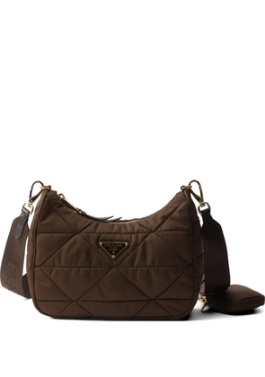 Prada padded Re-Nylon shoulder bag - Brown
