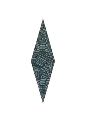 Zegna stripe-print diamond-shaped scarf - Green
