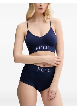 Polo Ralph Lauren logo-underband ribbed bralette - Blue