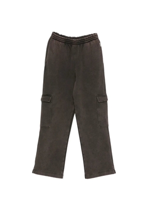 Represent Initial logo-plaque cotton cargo track pants - Brown