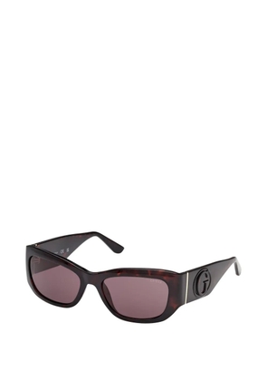 GUESS USA tortoiseshell-effect rectangle-frame sunglasses - Brown
