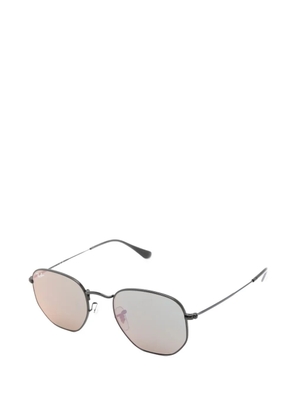 Ray-Ban geometric-frame mirrored sunglasses - Black