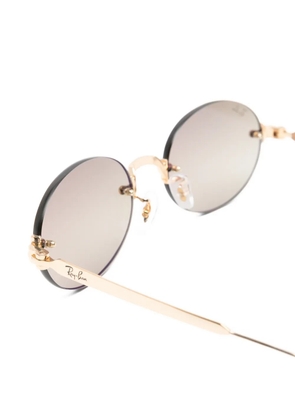 Ray-Ban rimless oval-frame sunglasses - Gold