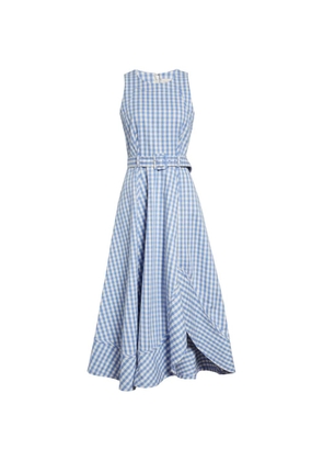 Cinq A Sept Zelda gingham-check midi dress - Blue