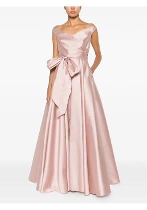 ALESSANDRO LEGORA bow-detail off-shoulder maxi dress - Pink