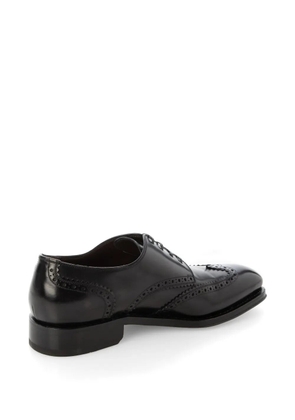 Ferragamo brogue-detail leather derby shoes - Black