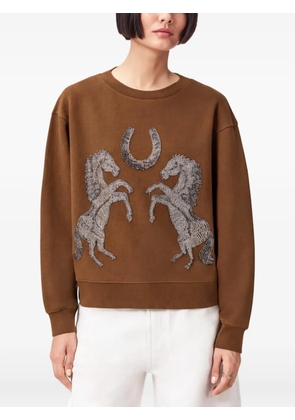 AllSaints Pippa horse-motif sweatshirt - Brown