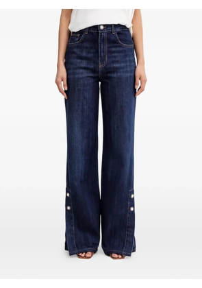TWINSET buttoned-slit jeans - Blue