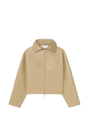 Nanushka Alonza boxy-fit funnel-neck jacket - Neutrals