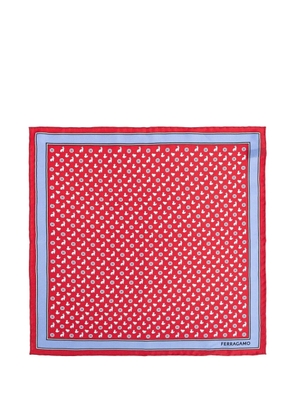 Ferragamo animal-print floral-print pocket square - Red