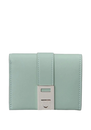 Ferragamo Gancini-plaque leather wallet - Green