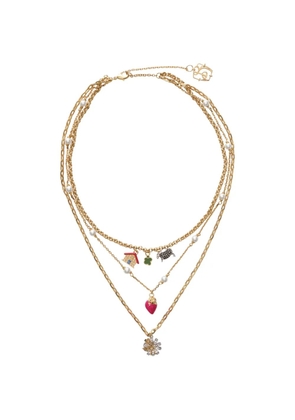 Burberry multi-layered charm necklace - Gold