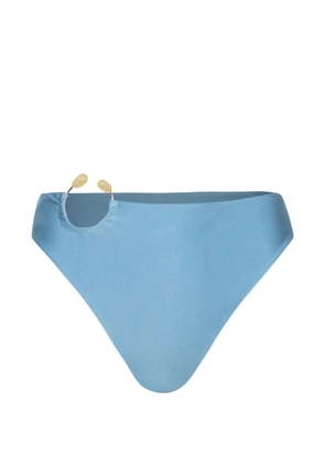 Baobab Nala ring-embellished high-rise bikini bottom - Blue