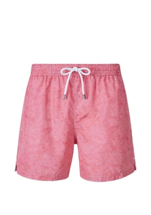Fedeli Madeira cross-print swim shorts - Red