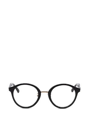 Jimmy Choo Eyewear round-frame glitter-embellished glasses - Black