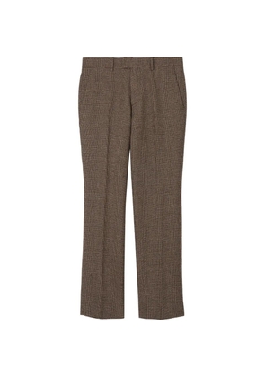 Burberry Check wool linen blend Sloane tailored trousers - Brown