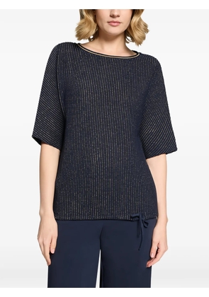 Betty Barclay metallic-thread open-knit sweater - Blue