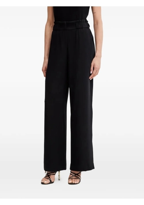 Morgan elasticated wide-leg trousers - Black