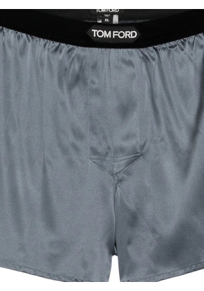 TOM FORD logo-patched boxer - Grey