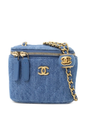 CHANEL Pre-Owned mini zip-up shoulder bag - Blue