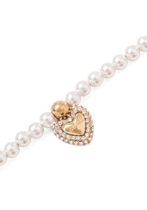 GUESS USA Beloved heart-charm beaded bracelet - Gold