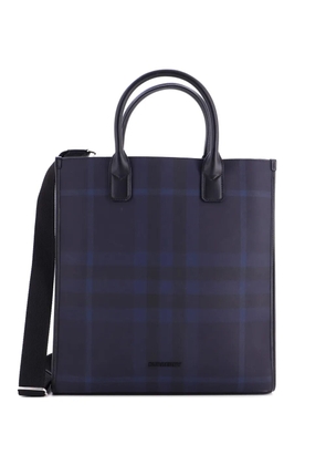 Burberry Pre-Owned Convertible London Check Coated Canvas with Leather Medium tote bag - Blue