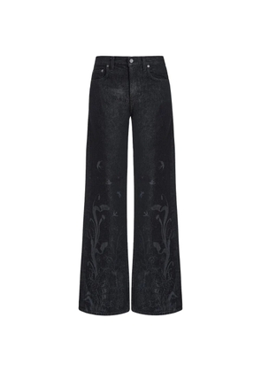 Contessa Mills Tarot floral-print jeans - Blue
