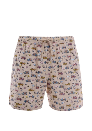 MC2 Saint Barth Dune Buggy graphic-print drawstring swim shorts - Neutrals
