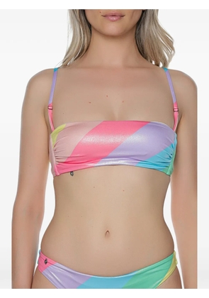 Kurt Geiger Kensington striped bikini top - Pink