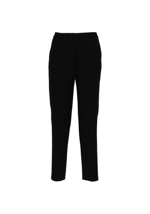QL2 elasticated-waist straight-leg trousers - Black