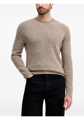Sisley ribbed-knit crew-neck sweater - Neutrals