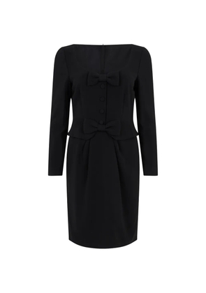 Moschino bow-detail long-sleeve dress - Black