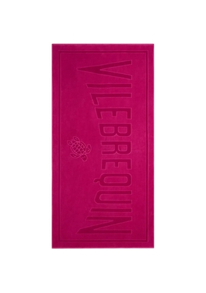 Vilebrequin embossed-logo towel - Pink