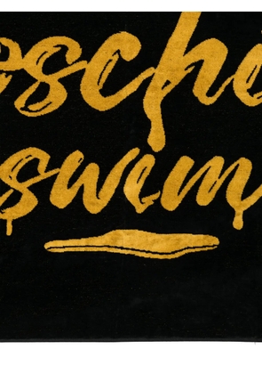 Moschino logo-print beach towel - Black