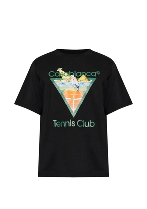 Casablanca Tennis Club graphic-print T-shirt - Black