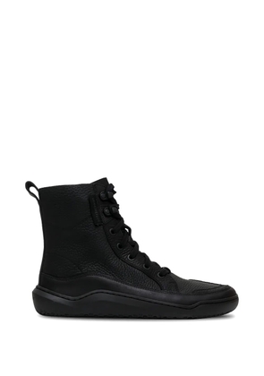 Vivobarefoot Gobi grained lace-up boots - Black