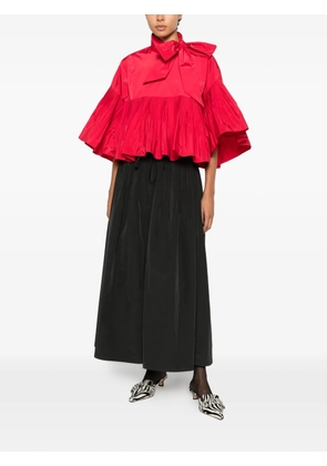 PSOPHIA drawstring-waist pleated palazzo pants - Black
