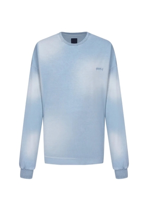 Juun.J faded logo-embroidered sweatshirt - Blue