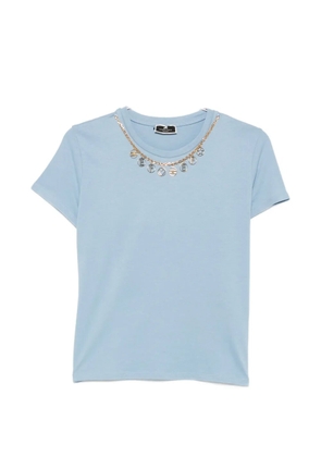 Elisabetta Franchi charm-embellished T-shirt - Blue