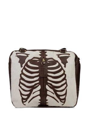 Aimé Leon Dore Vanson skeleton-patch shoulder bag - Brown