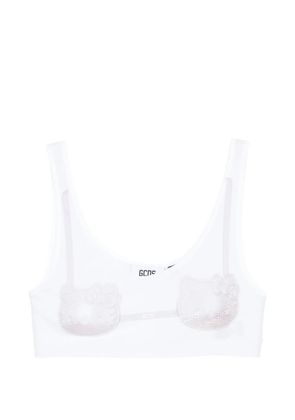GCDS x Hello Kitty crystal-embellished top - White