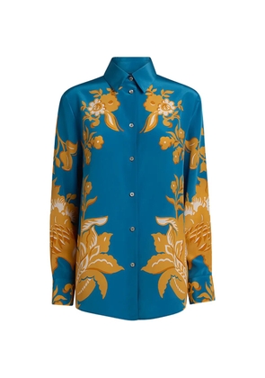 ETRO floral-print button-up shirt - Blue