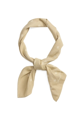 Ralph Lauren Purple Label geometric-motif logo-detail neckerchief - Neutrals