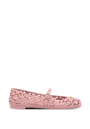 Valentino Garavani Ondette scalloped ballet flats - Pink