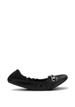 Gucci Prima leather ballet flats - Black