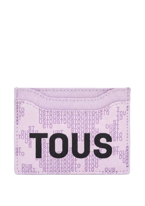 TOUS logo-print card holder - Purple