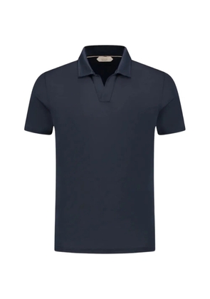 Aurélien buttonless cotton T-shirt - Blue