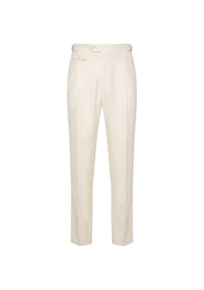 FRANZESE COLLECTION pleated side-adjuster trousers - Neutrals